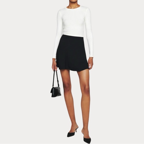Reformation Dresses & Skirts - Reformation Black Flounce Mini Skirt Size 2